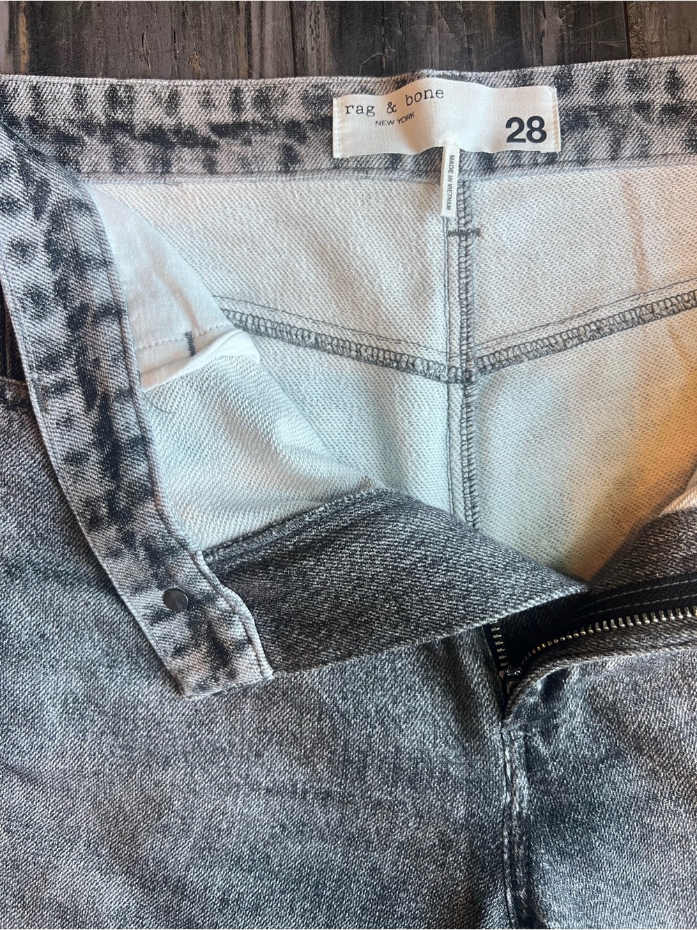 rag & bone Washed Black Straight Leg Jeans - Picture 7 of 8